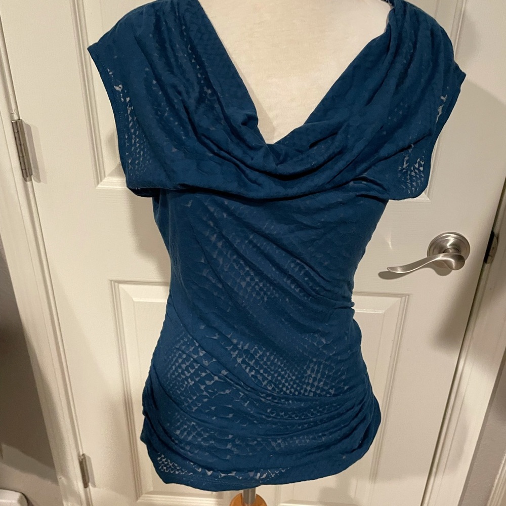 Express teal blue top